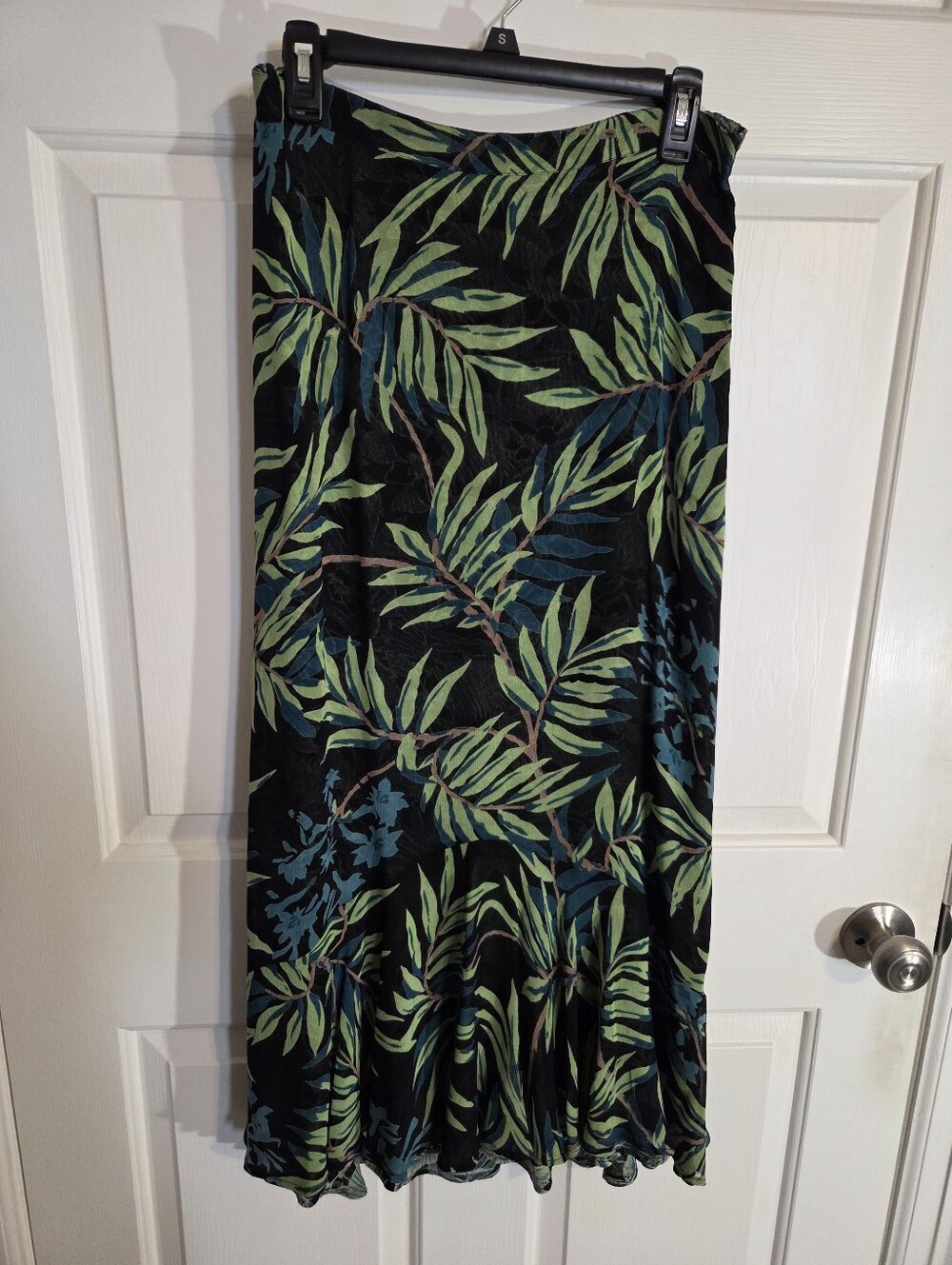 Sarah Arizona Reversible Maxi Skirt M Tropical Print Rayon 🌿